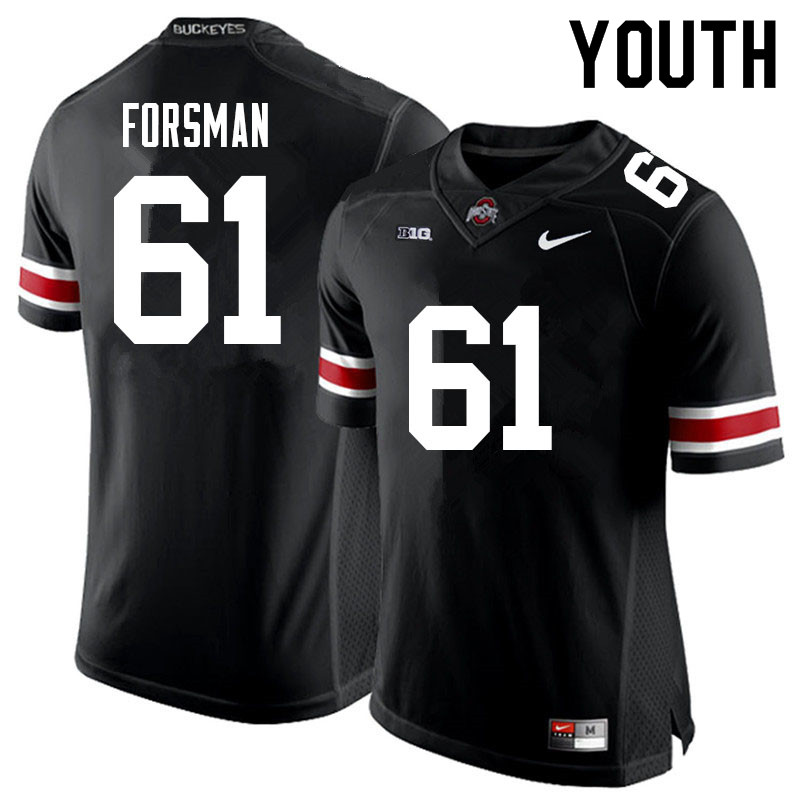 Youth #61 Jack Forsman Ohio State Buckeyes College Football Jerseys Sale-Black
